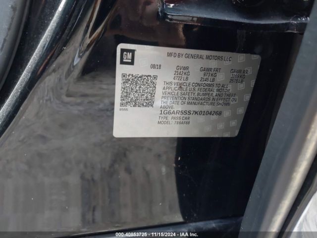 1G6AR5SS7K0104268 Cadillac CTS LUXURY