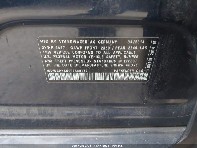 WVWBP7AN9EE533112 Volkswagen Cc 2.0t R-line