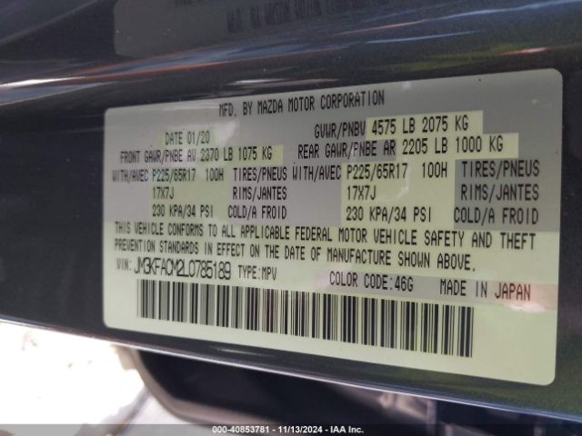 JM3KFACM2L0785189 Mazda Cx-5 Touring