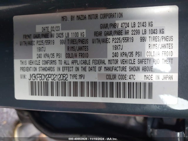 Mazda pyud 2023 JM3KFBCM2P0212062 Image 9