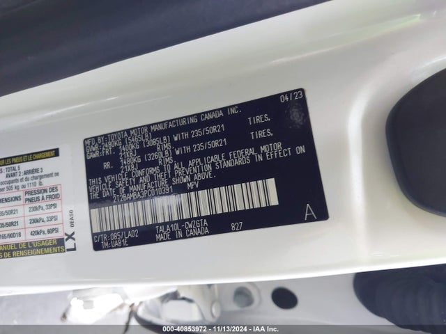 2T2BAMBA3PC010391 Lexus Rx 350 Luxury