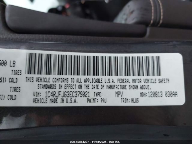 1C4RJFJG3EC379021 Jeep Grand Cherokee Summit