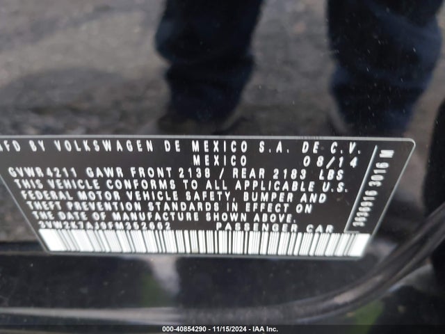 3VW2K7AJ9FM352662 Volkswagen Jetta 2.0l S