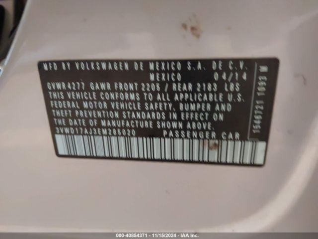 3VWD17AJ3EM285020 Volkswagen Jetta 1.8t Se