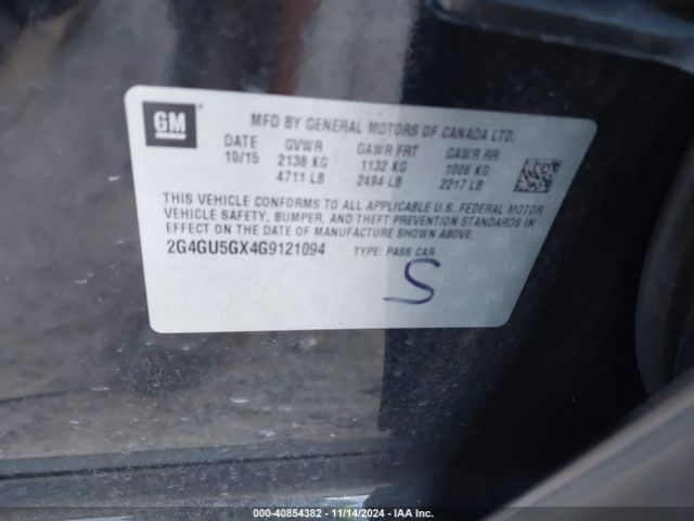2G4GU5GX4G9121094 Buick Regal Turbo Gs