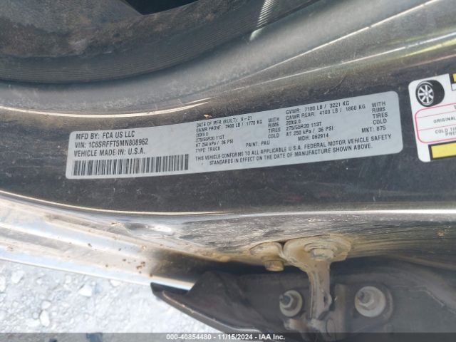 1C6SRFFT5MN808962 RAM 1500 Lone Star  4x4 5'7 Box