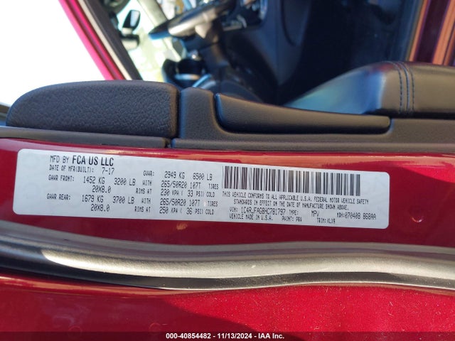 1C4RJFAG8HC781797 Jeep Grand Cherokee Altitude 4x4