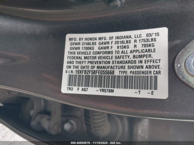 19XFB2F58FE055668 Honda Civic Lx