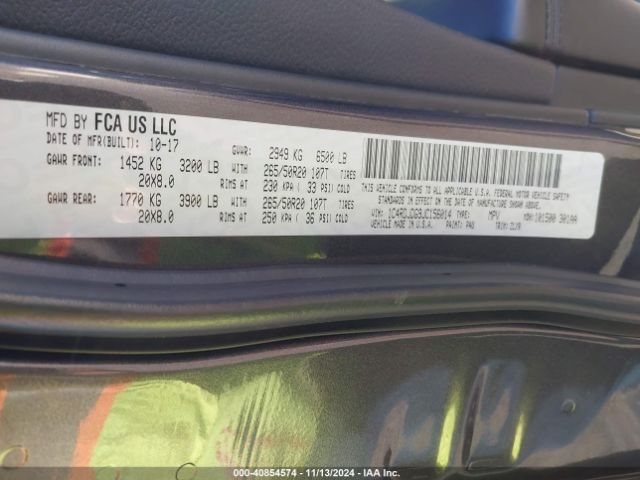 1C4RDJDG9JC156014 Dodge Durango Gt Awd