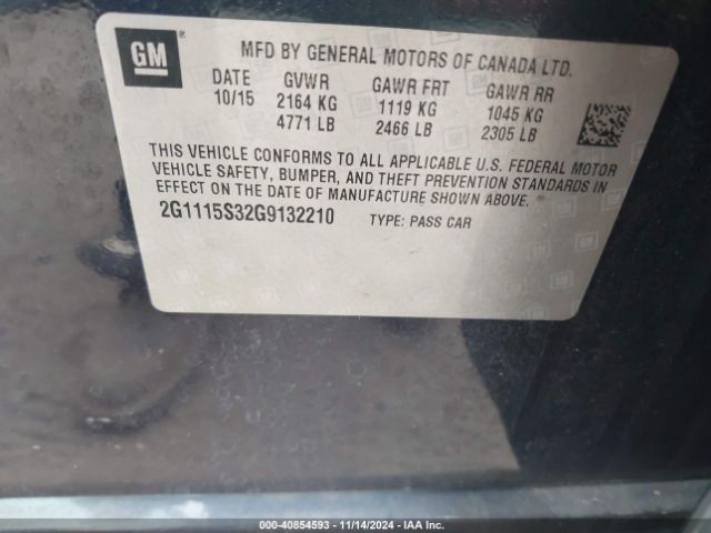 2G1115S32G9132210 Chevrolet Impala 2lt