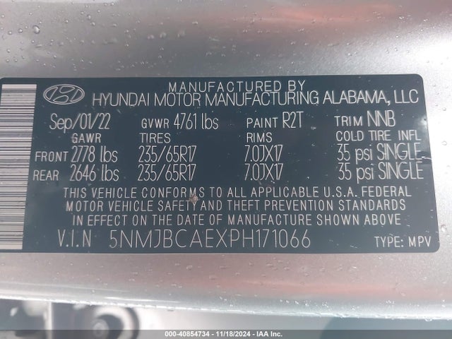 Hyundai TUCSON SEL 2023 5NMJBCAEXPH171066 Image 9