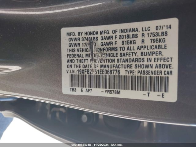 19XFB2F51EE068776 Honda Civic Lx