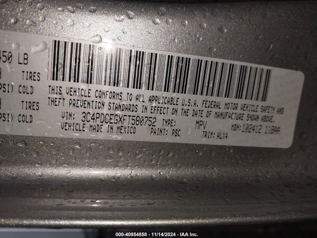 3C4PDCEGXFT580752 Dodge Journey R/t