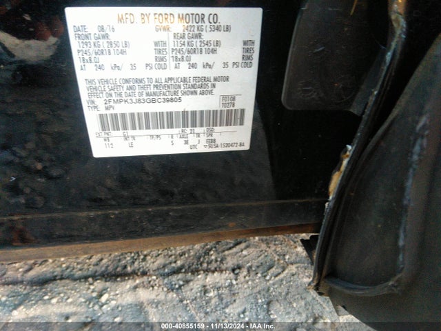 2FMPK3J83GBC39805 Ford EDGE SEL