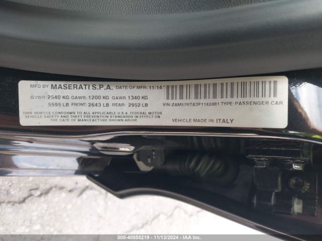 ZAM57RTA3F1142481 Maserati Ghibli S Q4