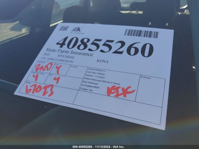 KM8K12AA8MU662282 Hyundai Kona Se
