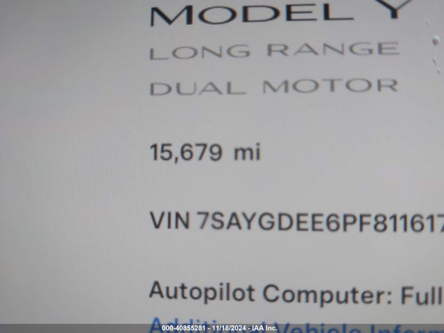 2023 TESLA MODEL Y 7SAYGDEE6PF811617 Photo 6