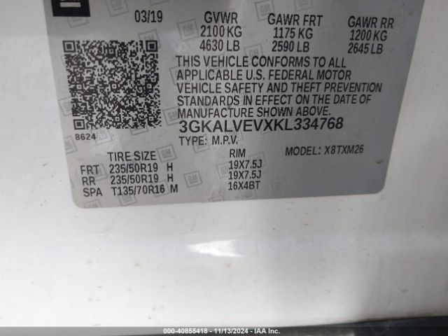 3GKALVEVXKL334768 GMC Terrain Slt