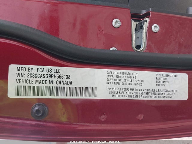 2C3CCASG9PH566138 Chrysler 300 Touring L Awd