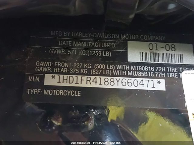 2008 HARLEY-DAVIDSON FLHRC 1HD1FR4188Y660471 Photo 9