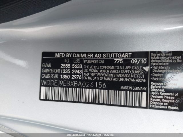 2011 MERCEDES-BENZ CL 550 WDDEJ9EBXBA026156 Photo 8
