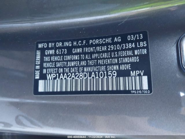 2013 PORSCHE CAYENNE WP1AA2A28DLA10159 Photo 8