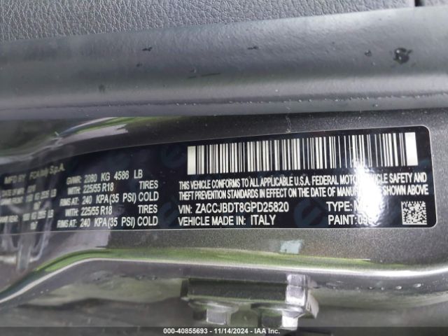 ZACCJBDT8GPD25820 Jeep Renegade Limited