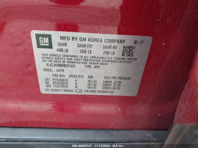 KL4CJHSB8HB231424 Buick Encore Premium