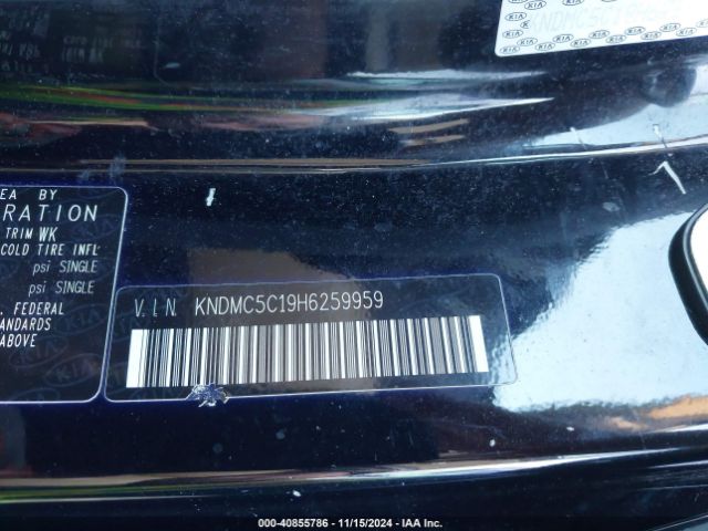 KNDMC5C19H6259959 KIA SEDONA EX