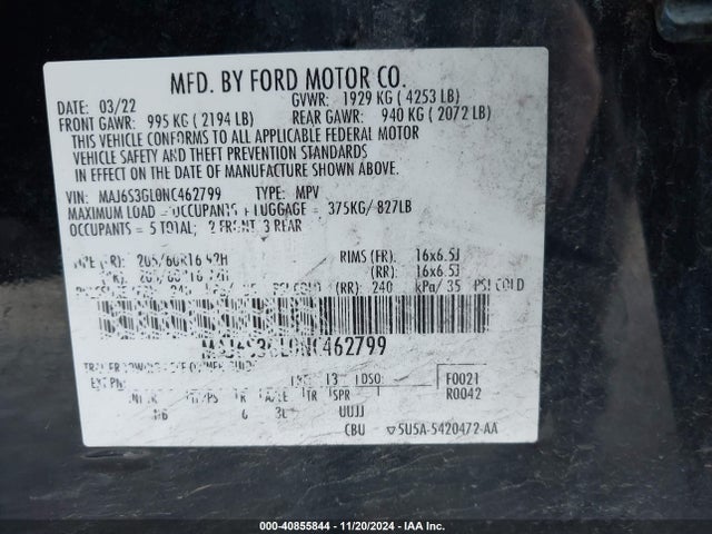 Ford Ecosport Se 2022 MAJ6S3GL0NC462799 Image 9