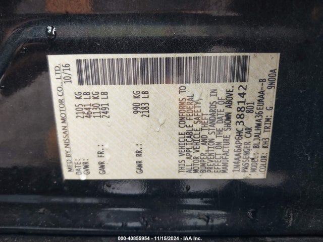 Nissan Maxima 3.5 Platinum 2017 1N4AA6AP6HC388142 Image 9