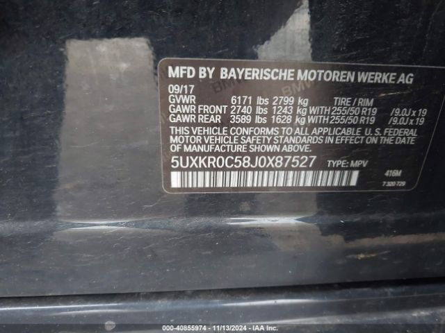 5UXKR0C58J0X87527 BMW X5 Xdrive35i