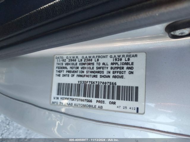 2003 SAAB 9-3 YS3DF75K737007566 Photo 8