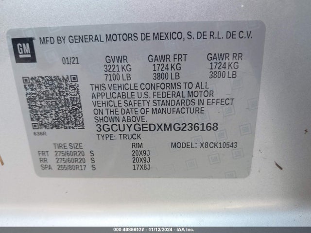 Chevrolet Silverado 1500 4wd  Short Bed Ltz 2021 3GCUYGEDXMG236168 Image 9