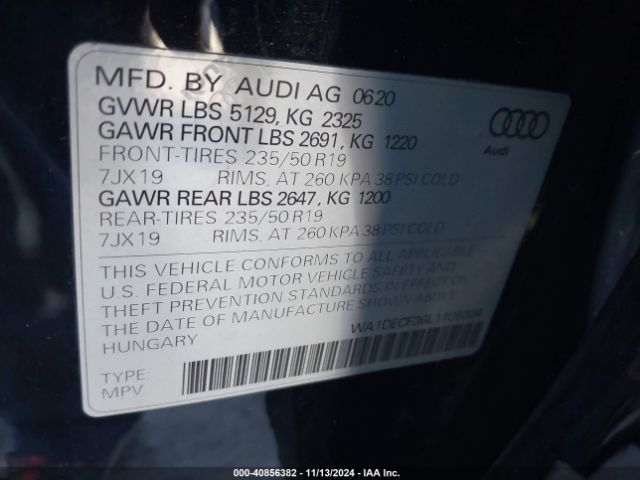 WA1DECF36L1109304 Audi Q3 Premium 45 Tfsi S Line Quattro Tiptronic
