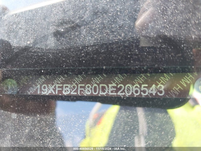40856529 :رقم المزاد ، 19XFB2F80DE206543 vin ، 2013 Honda Civic Ex مزاد بيع