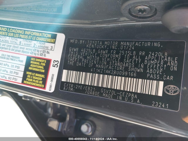 4T1KZ1AK2RU099166 Toyota Camry Trd V6