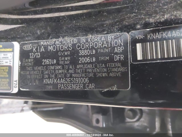 KIA FORTE LX 2014 KNAFK4A62E5191006 Image 9