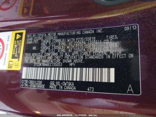 2T2ZK1BA6EC135053 Lexus RX 350