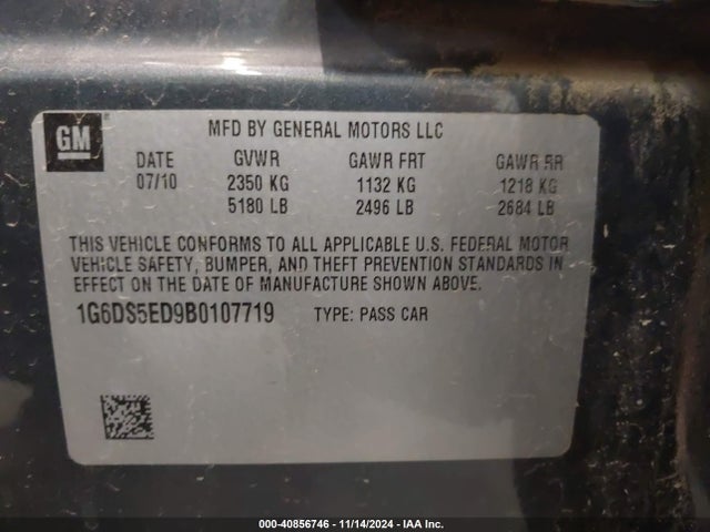 2011 CADILLAC CTS 1G6DS5ED9B0107719 Photo 8