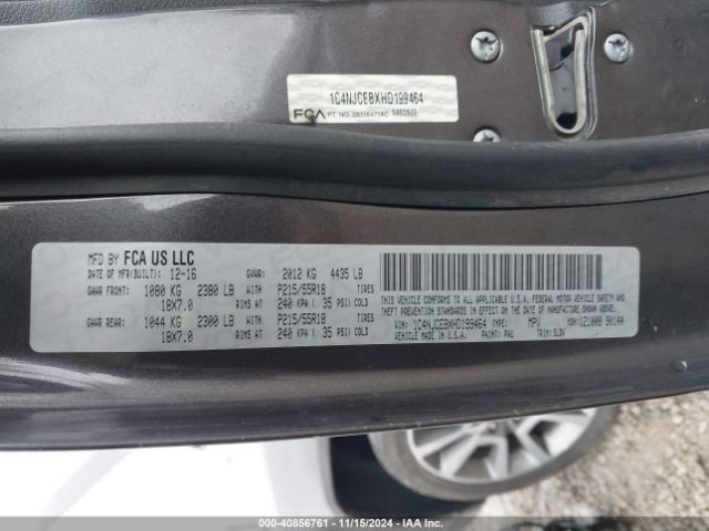 1C4NJCEBXHD199464 Jeep Compass High Altitude Fwd