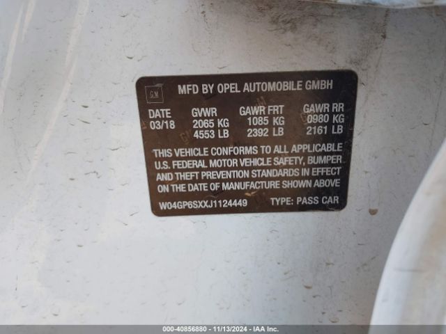 W04GP6SXXJ1124449 Buick Regal Sportback Essence