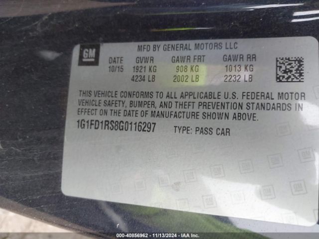 1G1FD1RS8G0116297 Chevrolet Camaro 2lt