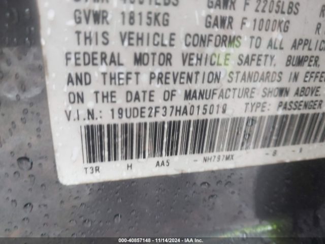 19UDE2F37HA015019 Acura Ilx Acurawatch Plus Package