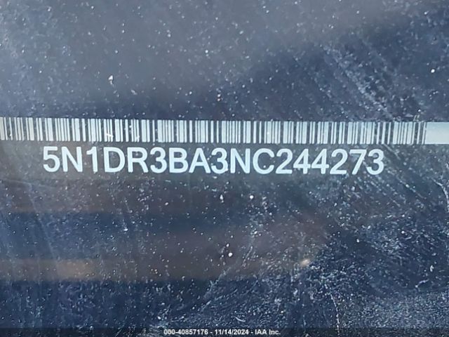 5N1DR3BA3NC244273 Nissan Pathfinder Sv 2wd