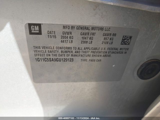 1G11C5SA9GU129123 Chevrolet Malibu Limited Lt