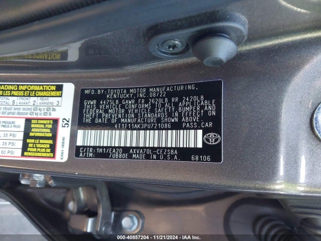 Toyota CAMRY SE 2023 4T1T11AK3PU721086 Image 9