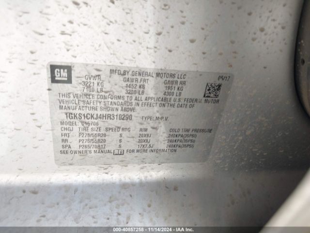 1GKS1CKJ4HR310290 GMC YUKON DENALI