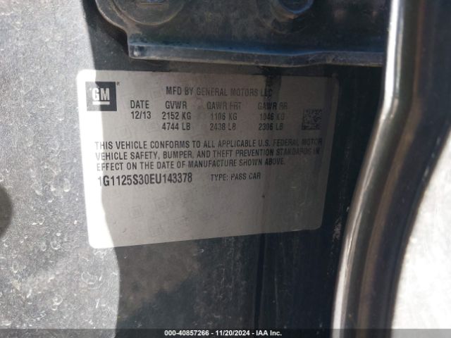 1G1125S30EU143378 Chevrolet Impala 2lt