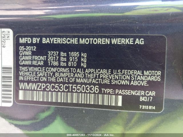 2012 MINI COOPER S WMWZP3C53CT550336 Photo 8